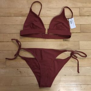 Dark red NA-KD bikini new with tags